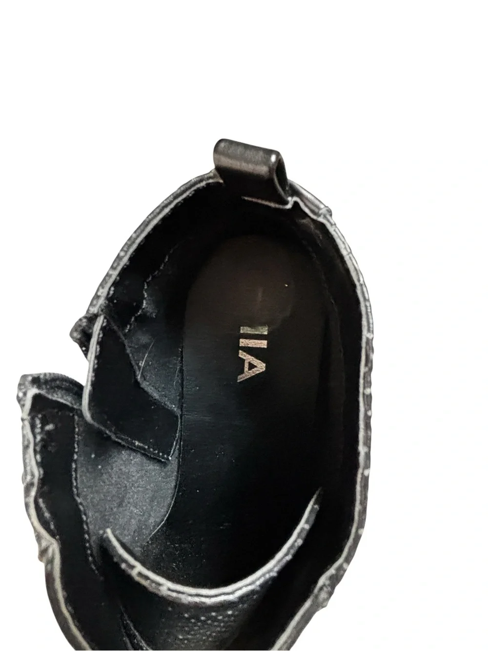 MIA Black Wedge Sneaker Booties Side Zip Hidden Wedge Y2K Streetwear Size 8